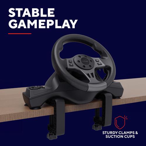 Trust GXT 289 Movi Zwart USB Stuurwiel + pedalen Nintendo Switch, PlayStation 4, Xbox One S, Xbox One X, Xbox Series S, Xbox Series X - Image 6