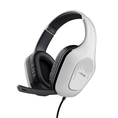Trust GXT 415W Zirox Headset Bedraad Hoofdband Gamen Wit - Image 1