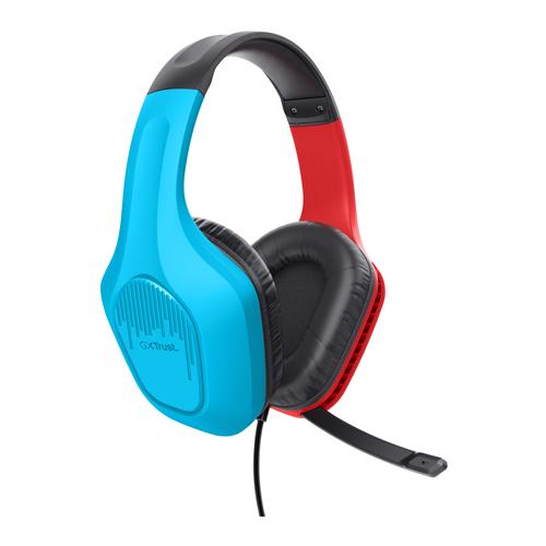 Trust GXT 416S Zirox Headset Bedraad Hoofdband Gamen Zwart, Cyaan, Rood - Image 2