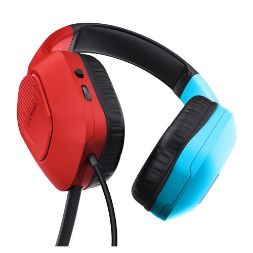 Trust GXT 416S Zirox Headset Bedraad Hoofdband Gamen Zwart, Cyaan, Rood - Image 3