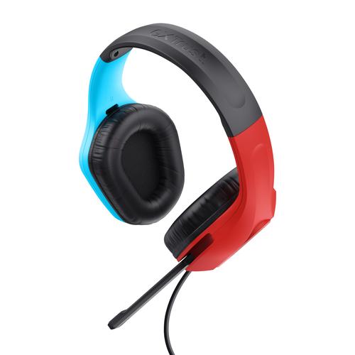 Trust GXT 416S Zirox Headset Bedraad Hoofdband Gamen Zwart, Cyaan, Rood - Image 4
