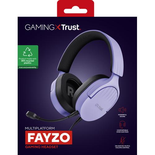 Trust GXT 489P FAYZO Headset Bedraad Hoofdband Gamen Zwart, Paars - Image 7