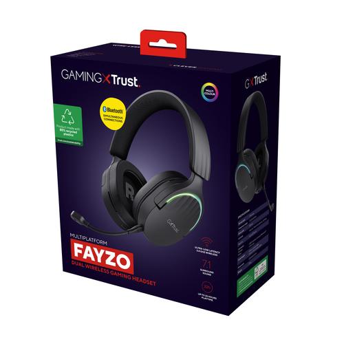 Trust GXT 491 Fayzo Headset Bedraad en draadloos Hoofdband Gamen USB Type-C Bluetooth Zwart - Image 7