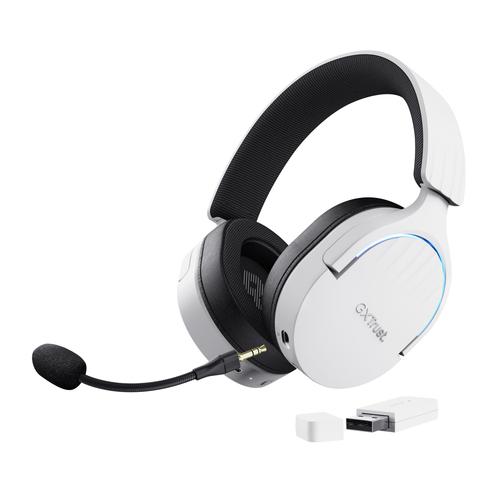 Trust GXT 491W FAYZO Headset Bedraad en draadloos Hoofdband Gamen USB Type-C Bluetooth Zwart, Wit - Image 1