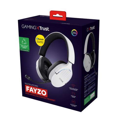 Trust GXT 491W FAYZO Headset Bedraad en draadloos Hoofdband Gamen USB Type-C Bluetooth Zwart, Wit - Image 10