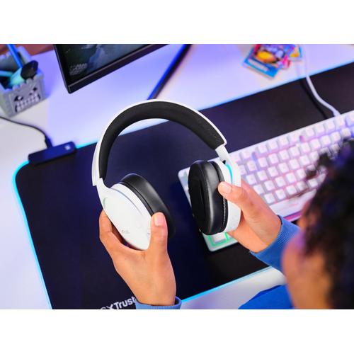 Trust GXT 491W FAYZO Headset Bedraad en draadloos Hoofdband Gamen USB Type-C Bluetooth Zwart, Wit - Image 2