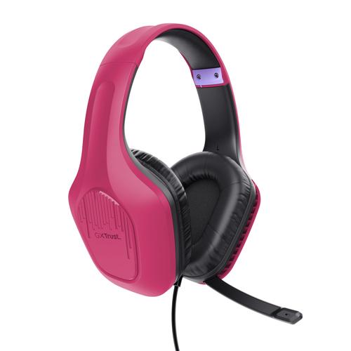 Trust GXT 790 Headset Bedraad Hoofdband Gamen Zwart, Roze - Image 2