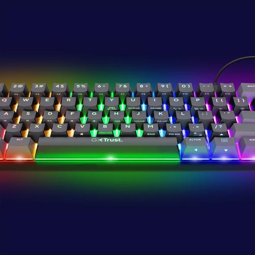 Trust GXT 867 Acira toetsenbord Gamen USB AZERTY Belgisch Zwart, Grijs - Image 2
