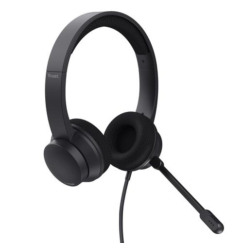 Trust HS-260 Headset Bedraad Neckband Kantoor/callcenter USB Type-A Zwart - Image 3