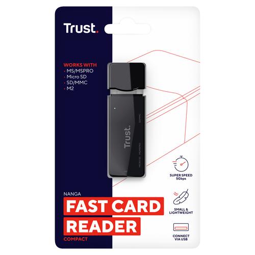 Trust Nanga | USB 3.1 Kaartlezer | Micro SD Card - SD Card - M2 Card - MS Card | Compact | 5 Gbps - Image 6