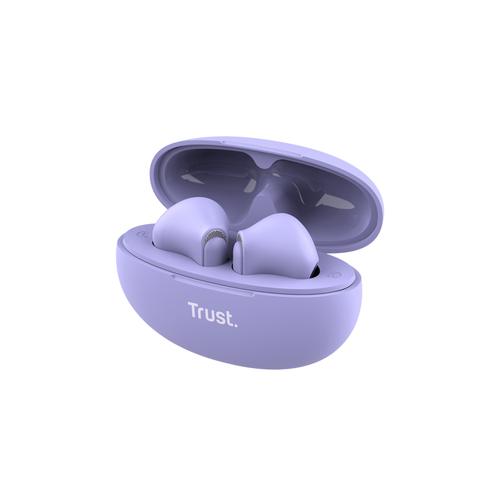 Trust Yavi Headset True Wireless Stereo (TWS) In-ear Oproepen/muziek USB Type-C Bluetooth Paars - Image 3