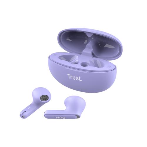 Trust Yavi Headset True Wireless Stereo (TWS) In-ear Oproepen/muziek USB Type-C Bluetooth Paars - Image 4