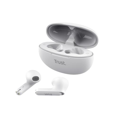 Trust Yavi Headset True Wireless Stereo (TWS) In-ear Oproepen/muziek USB Type-C Bluetooth Wit - Image 4