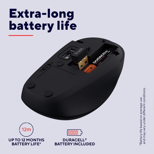 Trust Yvi+ muis Universeel Ambidextrous RF-draadloos + Bluetooth Optisch 1600 DPI - Image 2