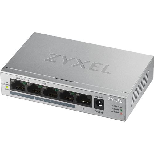 Zyxel GS1005HP Unmanaged Gigabit Ethernet (10/100/1000) Power over Ethernet (PoE) Zilver - Image 1