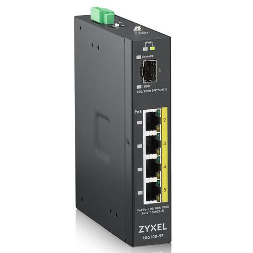 Zyxel RGS100-5P Unmanaged L2 Gigabit Ethernet (10/100/1000) Power over Ethernet (PoE) Zwart - Image 2