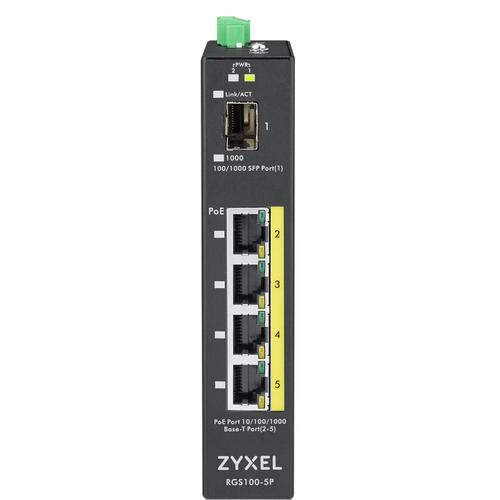 Zyxel RGS100-5P Unmanaged L2 Gigabit Ethernet (10/100/1000) Power over Ethernet (PoE) Zwart - Image 3